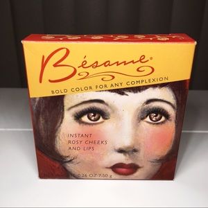 🆕 Besame Cosmetics Crimson Cream Rouge Lip Blush